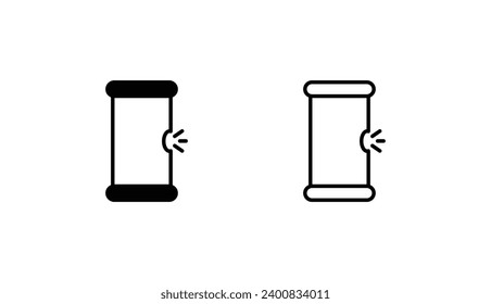 Diseño de icono de fuga de tubería con ilustración de fondo blanco