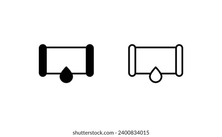 Pipe Leakage-Symbol-Design, weißer Hintergrund, Vektorgrafik