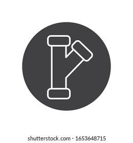 diseño de iconos de estilo de tubería de tubería, industria petrolera, tecnología de combustible de gas, producción industrial y tema del petróleo. Ilustración de vectores