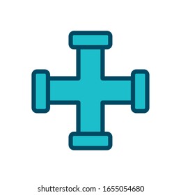 pipe line and fill style icon design, Oil industry Gas energy fuel technology power industrial production and petroleum theme Vector illustration