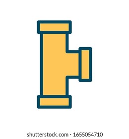 línea de tuberías y diseño de iconos de llenado, industria petrolera, tecnología de combustible de gas, producción industrial y tema del petróleo. Ilustración de vectores