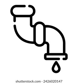 pipe Line Icon Background White