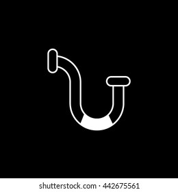 Pipe Line Icon On Black Background