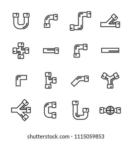 Pipe line icon set