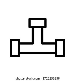 pipe line vector thin line icon 