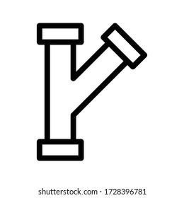 pipe line vector thin line icon 