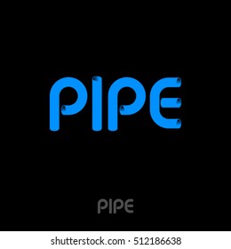 Pipe Logo. Water Pipe Icon.