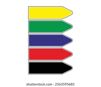 Pipe Marking Arrows for Indicating Flow Direction and Content in Pipelines, Essential for Safety and Maintenance, High-Quality Vector Stock Image