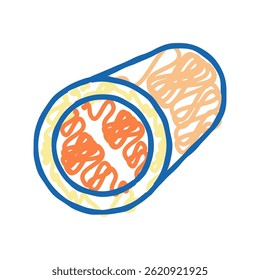 pipe metal profile doodle icon sketch vector. pipe metal profile sign. isolated symbol illustration