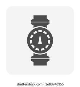 Pipe and meter vector icon design.