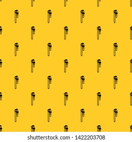 Pipe or monkey wrench pattern seamless vector repeat geometric yellow for any design