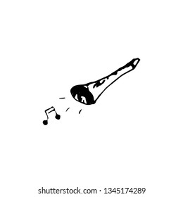 pipe musical hand drawn doodle sketch 