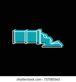 Pipe with oil icon. Doodle illustration of Pipe with oil vector icon for web isolated on black background