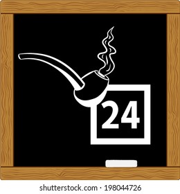 pipe  on chalkboard drawing icon