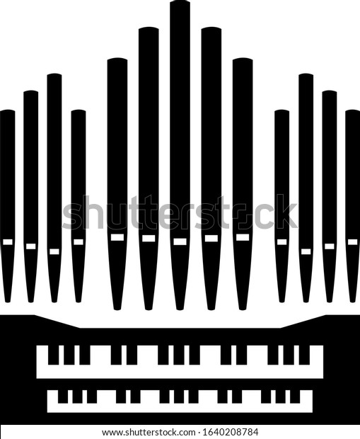 Pipe organ music\
instrument icon keyboard