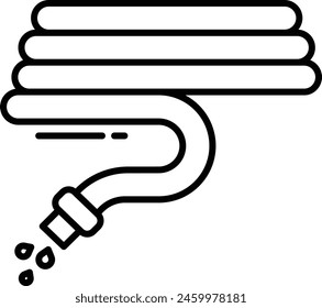 pipe outline icon vector illustration