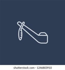 Pipe of peace icon. Pipe of peace linear design concept from Culture collection. Simple element vector illustration on dark blue background.
