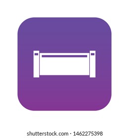 Pipe piece icon digital purple for any design isolated on white vector illustration