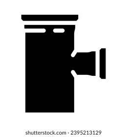 pipe pipeline glyph icon vector. pipe pipeline sign. isolated symbol illustration