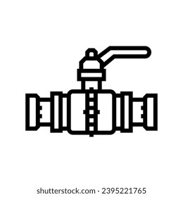 pipe pipeline line icon vector. pipe pipeline sign. isolated contour symbol black illustration