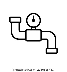 plantilla de diseño vectorial de icono de tubería en fondo blanco