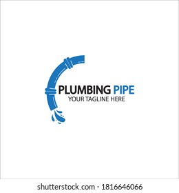 Pipe Plumbing logo vector Design Template,Plumbing logo vector design template. water pipe logo design.Leaking water logotype,Design Concept, Creative Symbol, Icon