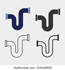 pipe plumbing vector icon illustration sign 