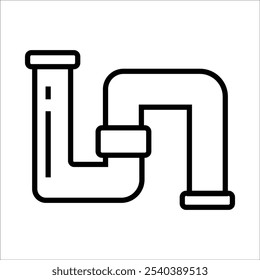 pipe plumbing vector icon line sign