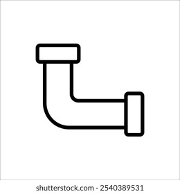 Señal de línea de icono de Vector de tubería