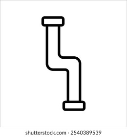 Señal de línea de icono de Vector de tubería