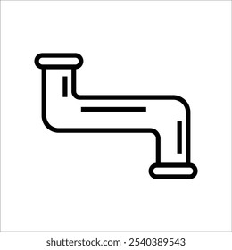 pipe plumbing vector icon line sign