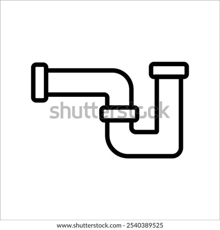 pipe plumbing vector icon line sign
