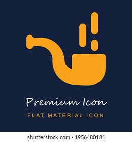 Pipe premium material ui ux isolated vector icon in navy blue and orange colors