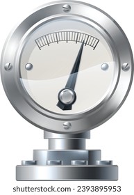 A pipe pressure gauge pipeline industrial measurement icon 