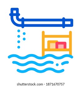 Pipe Punching Icon Vector. Outline Pipe Punching Sign. Isolated Contour Symbol Illustration