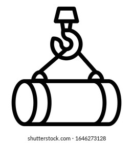 Pipe reconstruction icon. Outline pipe reconstruction vector icon for web design isolated on white background