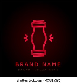 Pipe red chromium metallic logo
