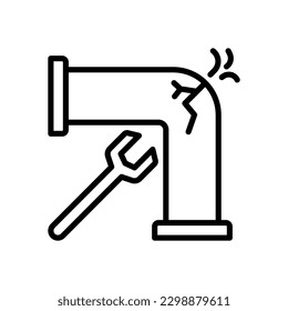 pipe repair icon for your website design, logo, app, UI.