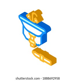 Rohrreparatur isometrischer Icon Vektorgrafik. Rohrreparaturzeichen. einzelne Symbolillustration