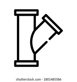 pipe repair line icon vector. pipe repair sign. isolated contour symbol black illustration