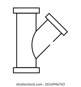 pipe repair line icon vector. pipe repair sign. isolated contour symbol black illustration