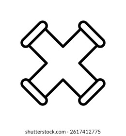 pipe sign symbol vector icon