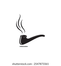 Pipe smoke icon and symbol vector template illustration