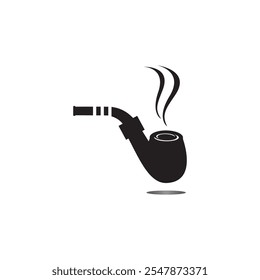 Pipe smoke icon and symbol vector template illustration