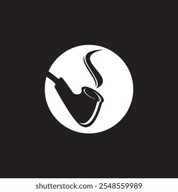 Icono de humo de pipa e ilustración de Plantilla de Vector de símbolos