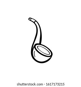 Pipe, Smoke, St. Patrick, Icon white Background. Vector Icon.