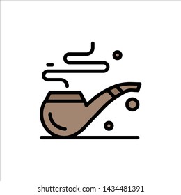 Pipe, Smoke, St. Patrick, Tube  Flat Color Icon. Vector icon banner Template