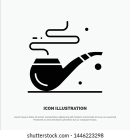 Pipe, Smoke, St. Patrick, Tube solid Glyph Icon vector