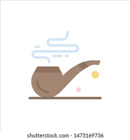 Pipe, Smoke, St. Patrick, Tube  Flat Color Icon. Vector icon banner Template