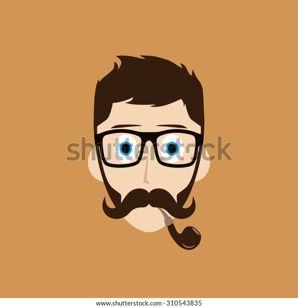 Pipe Smoker Guy Cartoon Stock Vector Royalty Free 310543835
